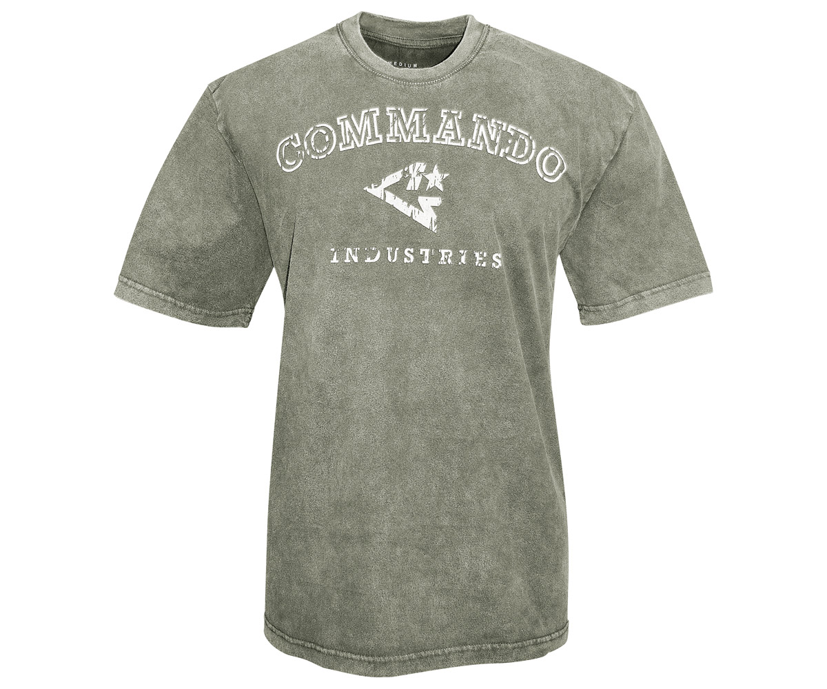 Commando T-Shirt Logo Vintage 1 oliv