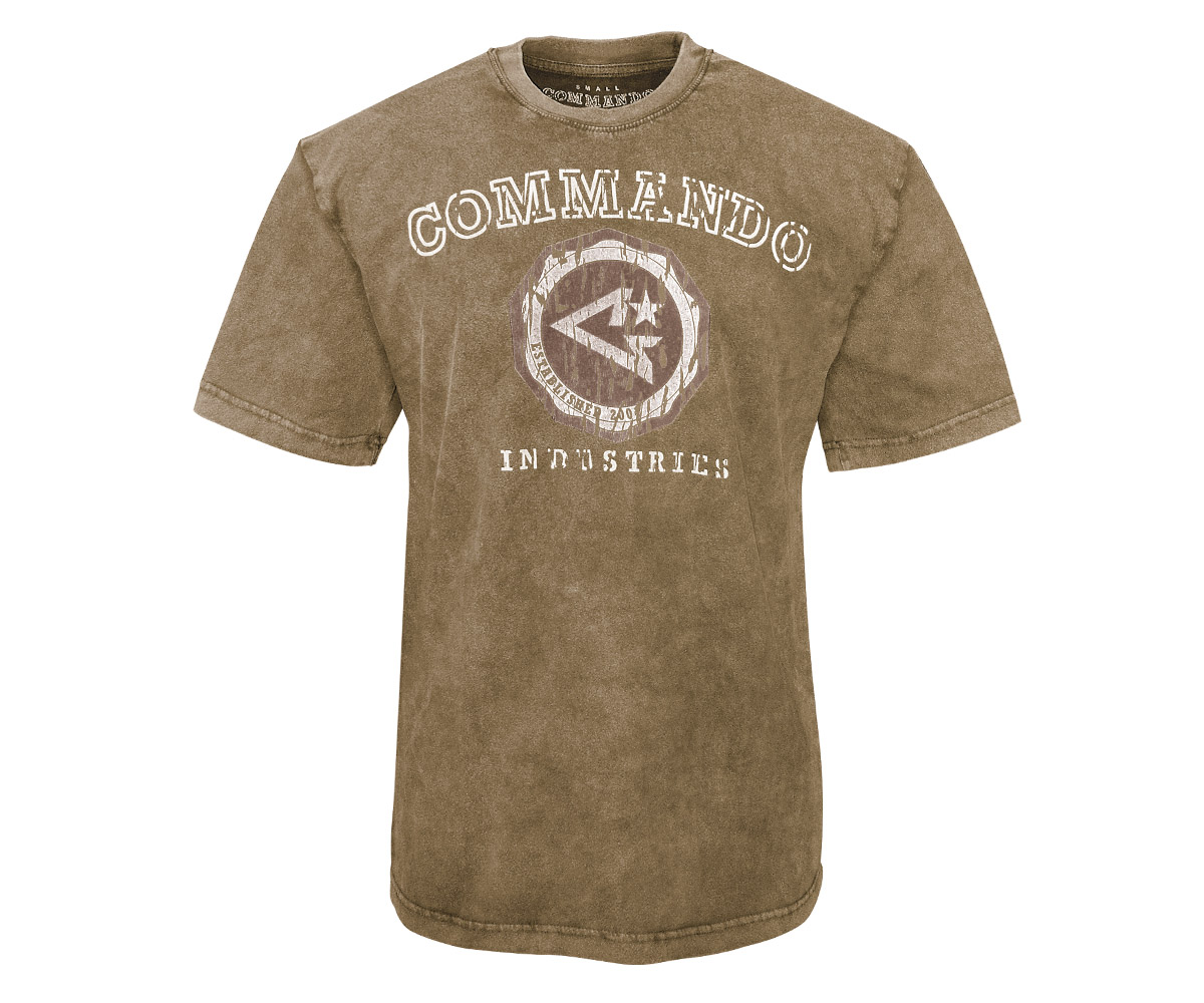 Commando T-Shirt Logo Vintage 2 braun