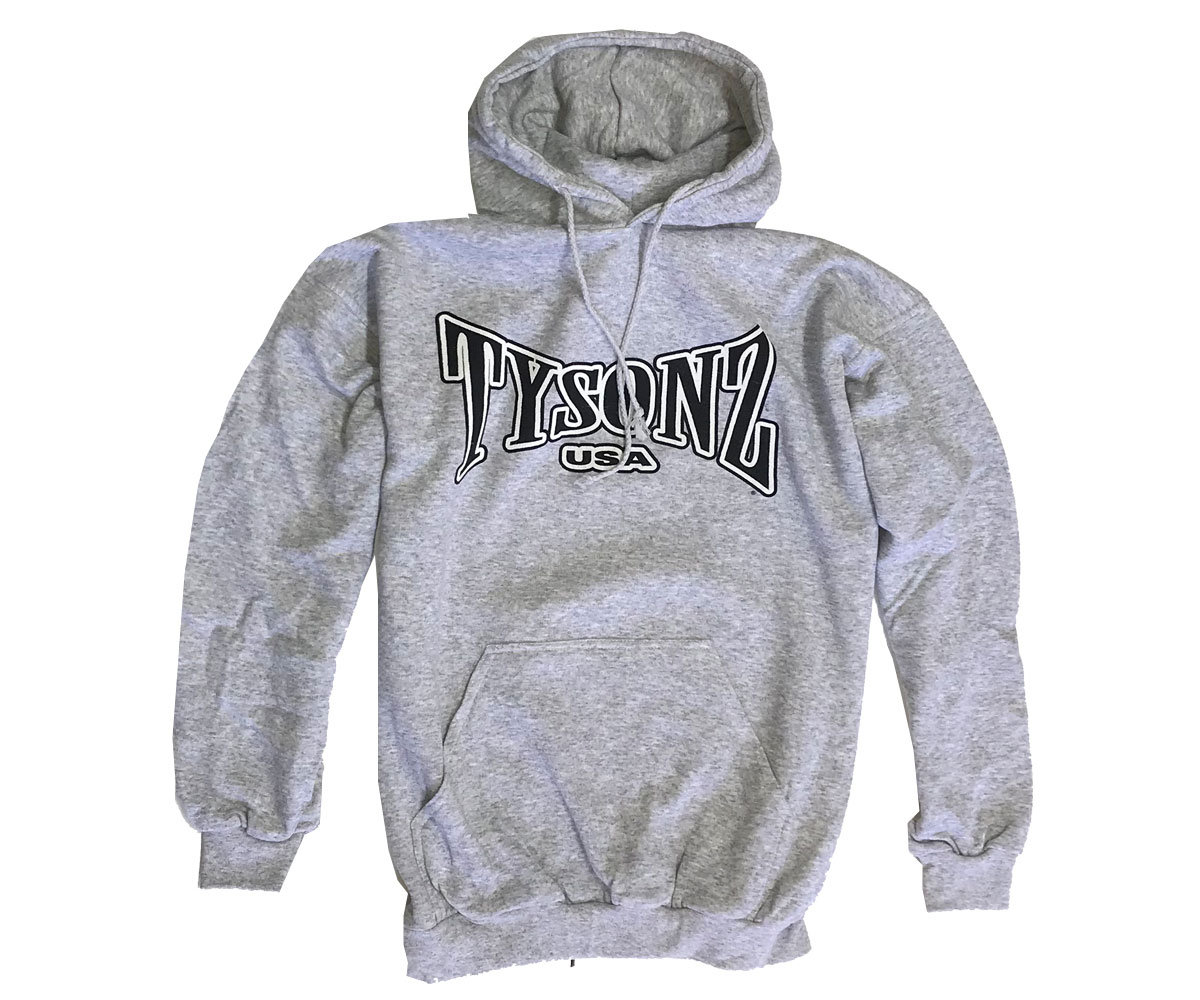 Tysonz Logo Kapuzenpullover grau meliert