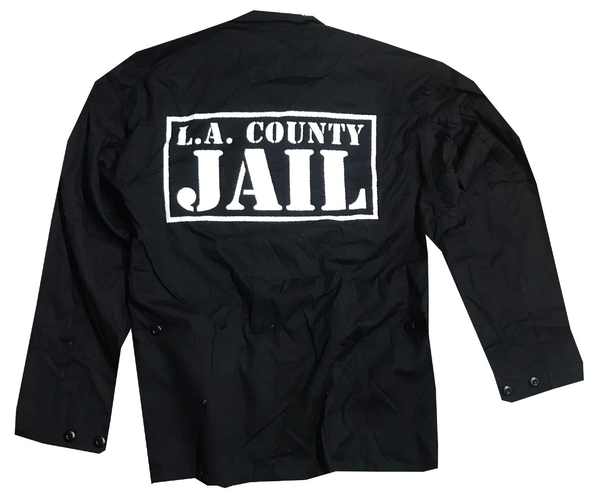 Rip Stop Jacke LA County Jail schwarz