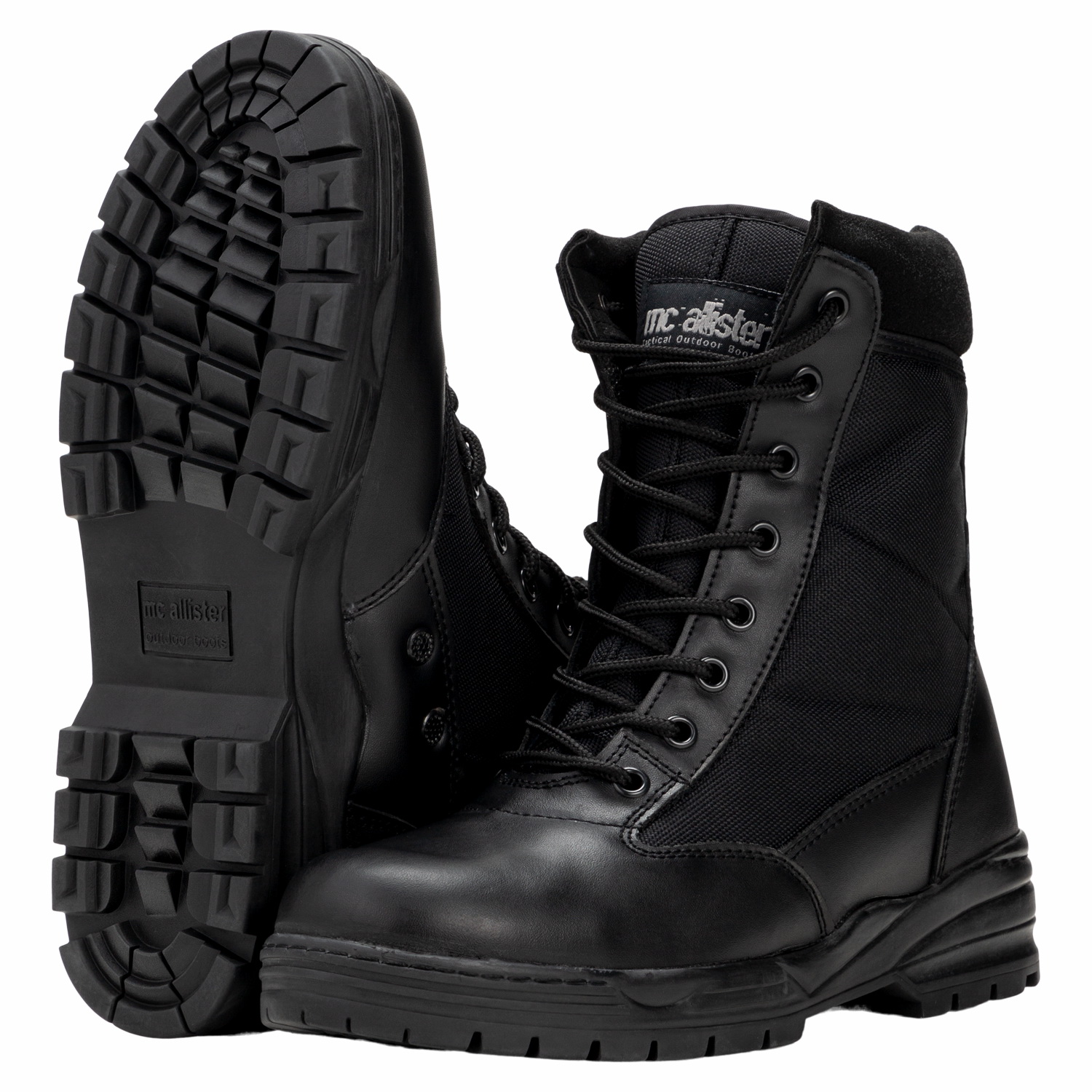 Patriot Style Outdoor Zipper Boots schwarz