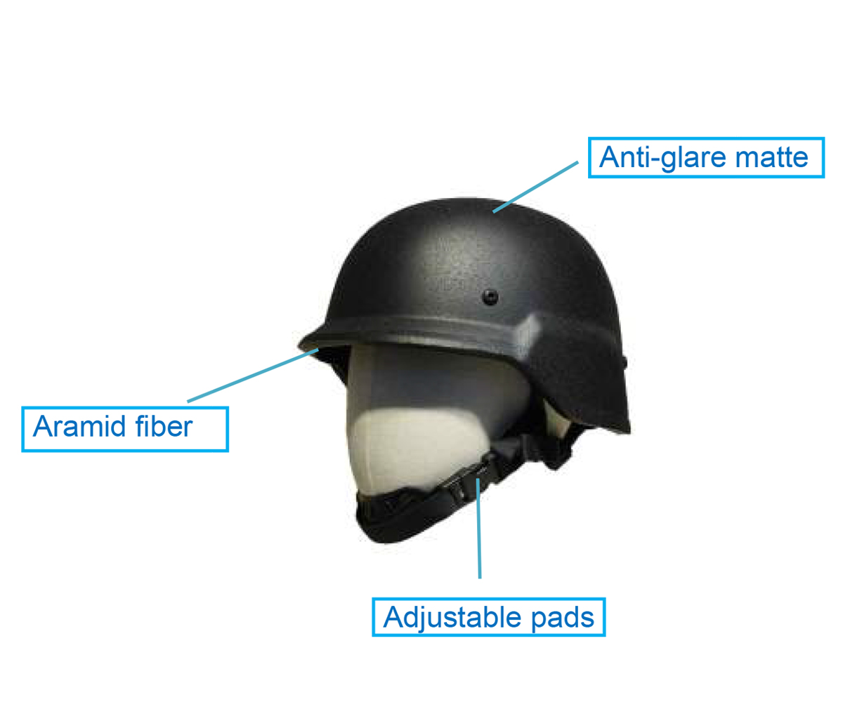 Ballistischer Schutzhelm PASGT (M-88) Helm NIJ-III-A schwarz
